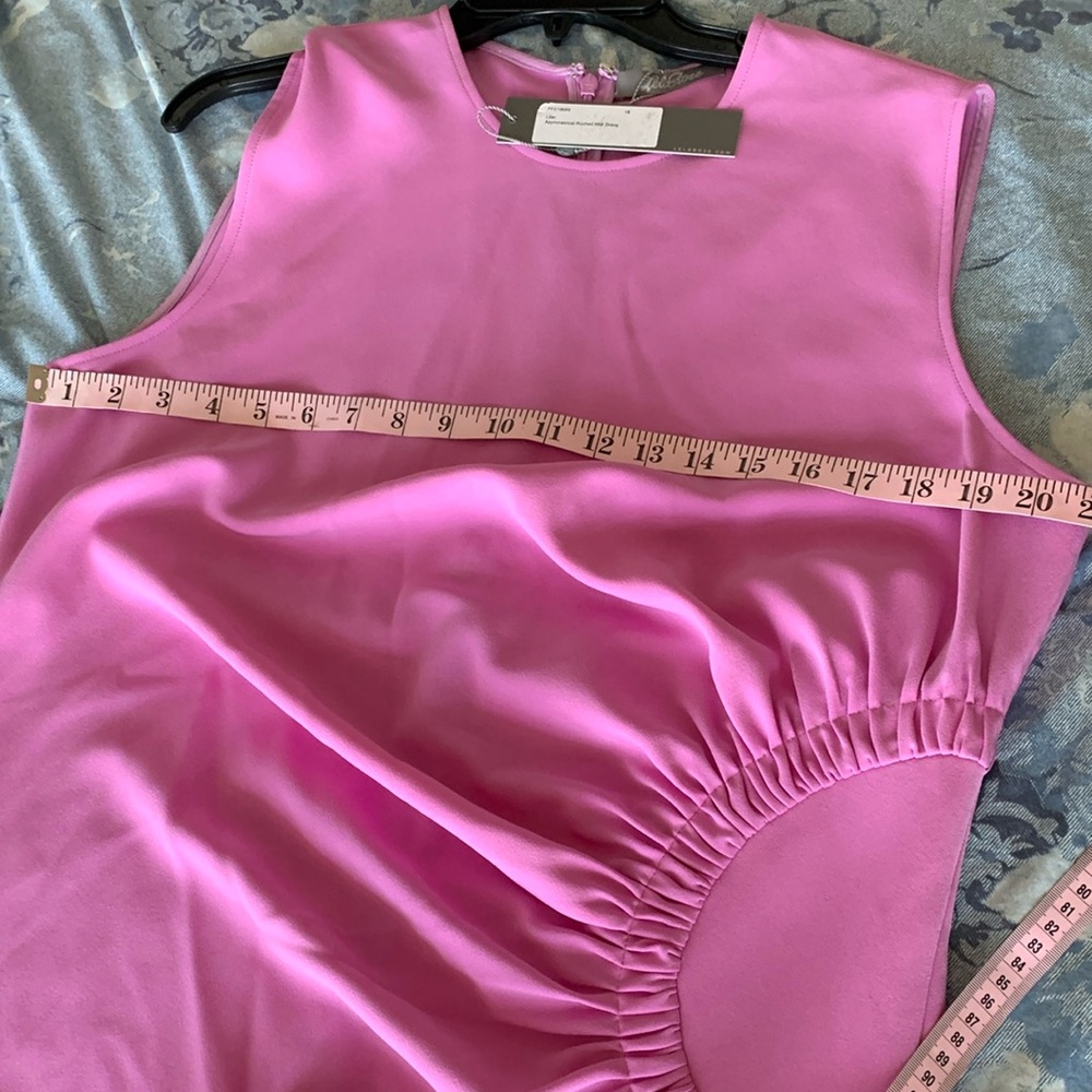 LELA ROSE ASYMMETRICAL RUCHED MIDI DRESS IN LILAC brand new with tags 🏷️ - Picture 6 of 10